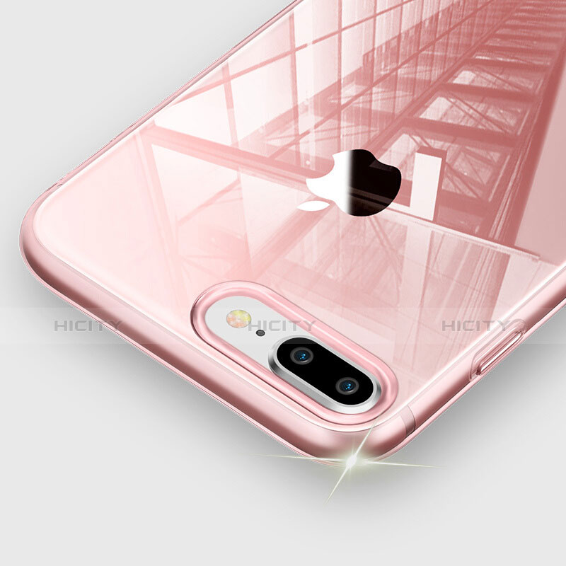 Funda Silicona Ultrafina Transparente T03 para Apple iPhone 8 Plus Rosa