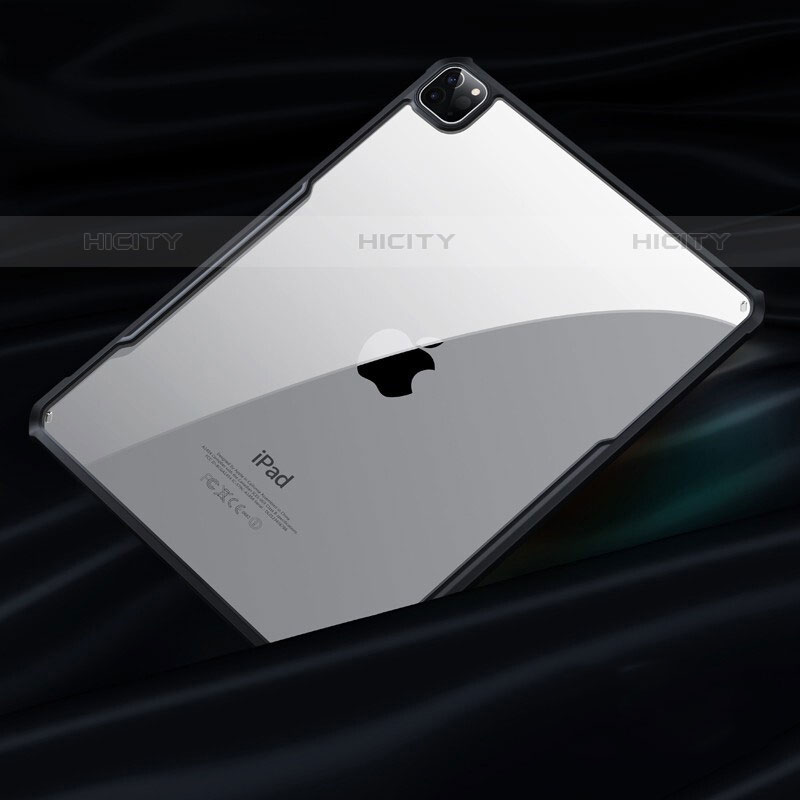 Funda Silicona Ultrafina Transparente T04 para Apple iPad Pro 12.9 (2020) Negro