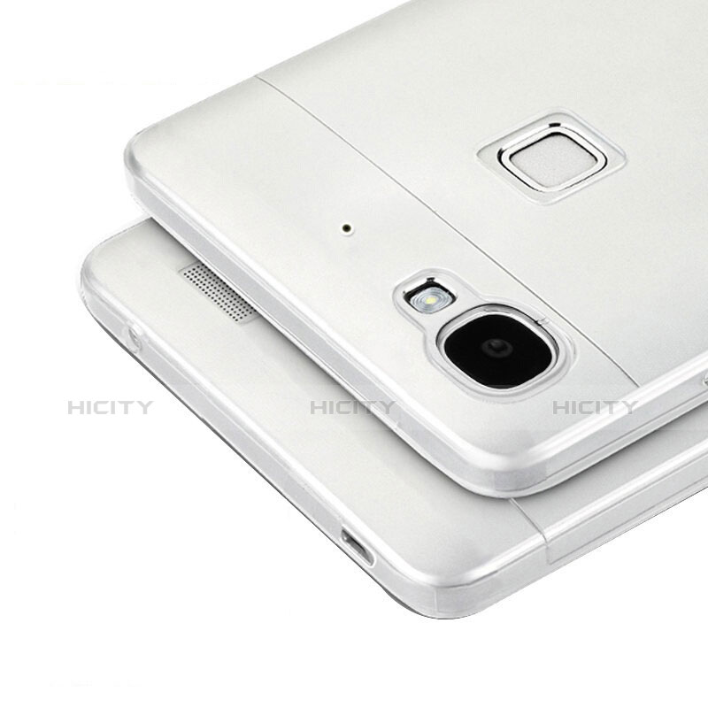 Funda Silicona Ultrafina Transparente T04 para Huawei G8 Mini Gris