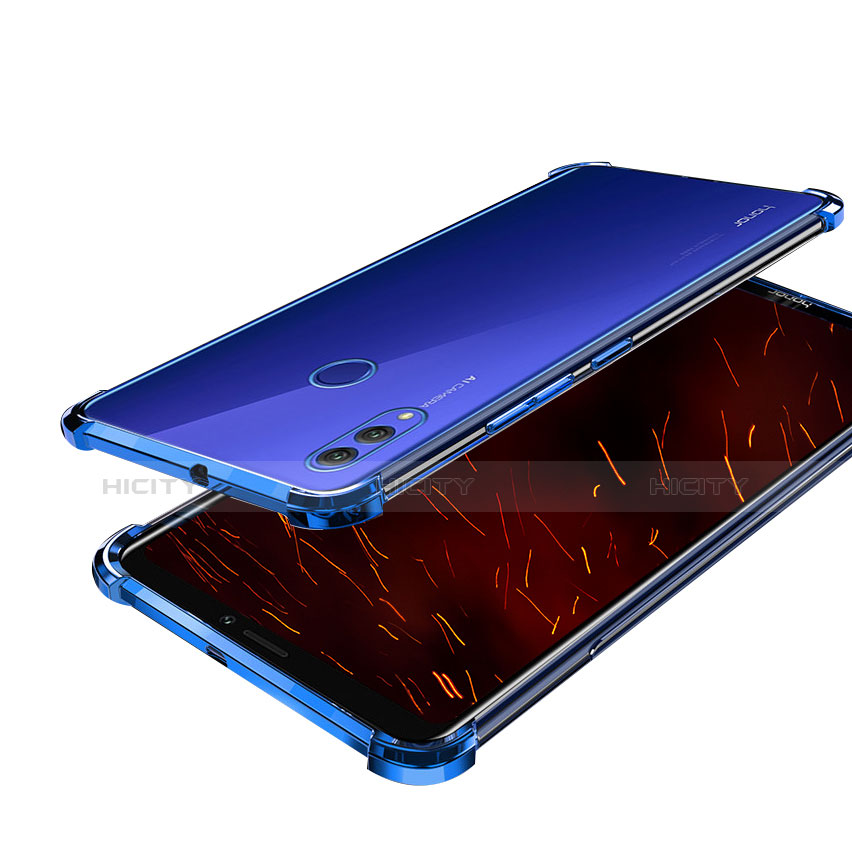 Funda Silicona Ultrafina Transparente T04 para Huawei Honor Note 10 Azul