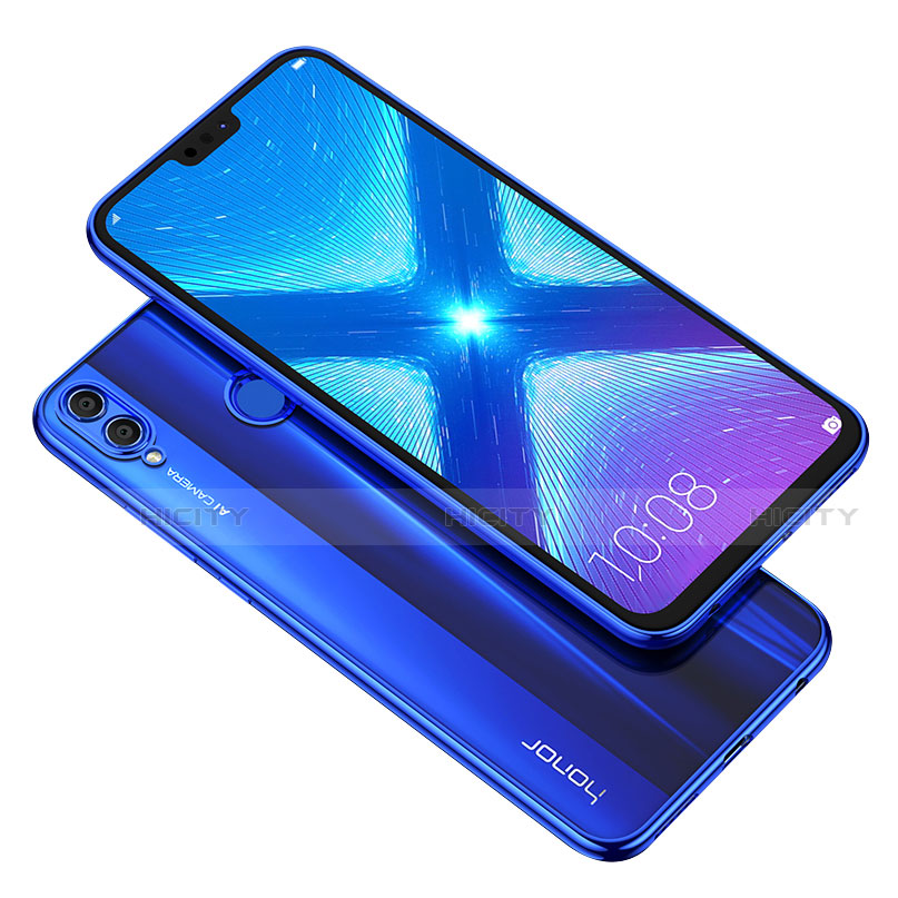 Funda Silicona Ultrafina Transparente T04 para Huawei Honor V10 Lite Azul