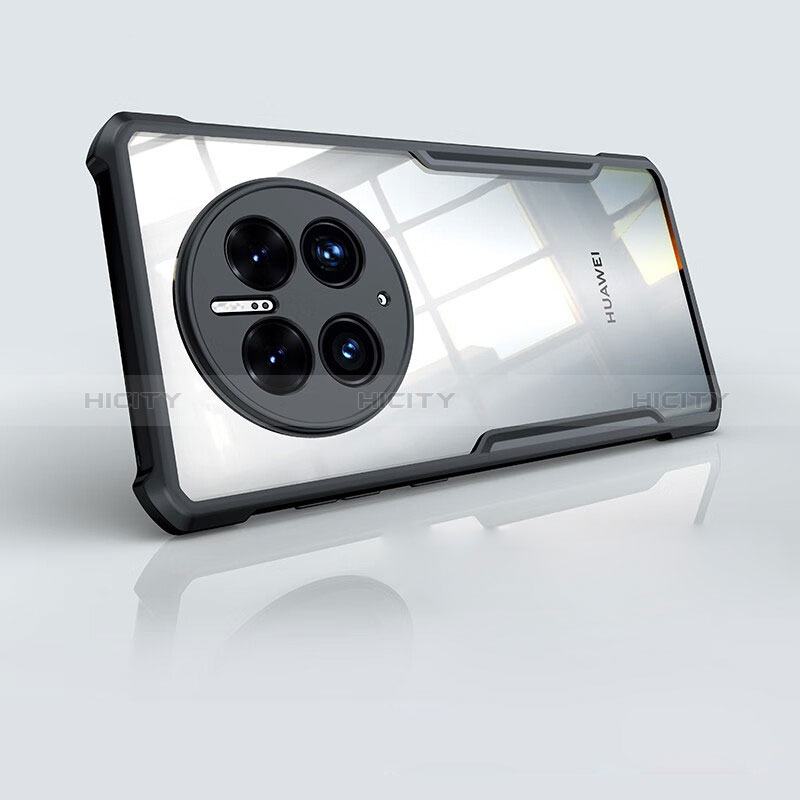 Funda Silicona Ultrafina Transparente T04 para Huawei Mate 50 Negro