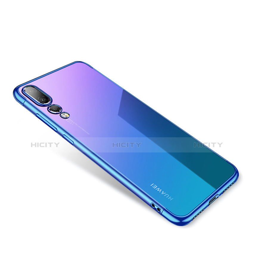 Funda Silicona Ultrafina Transparente T04 para Huawei P20 Azul