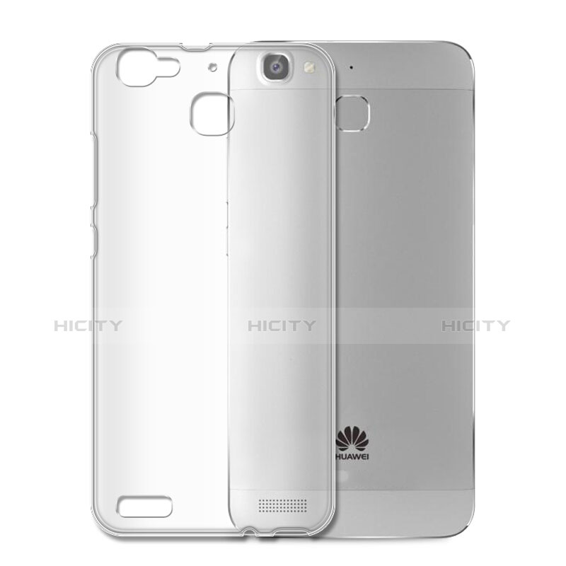 Funda Silicona Ultrafina Transparente T04 para Huawei P8 Lite Smart Gris