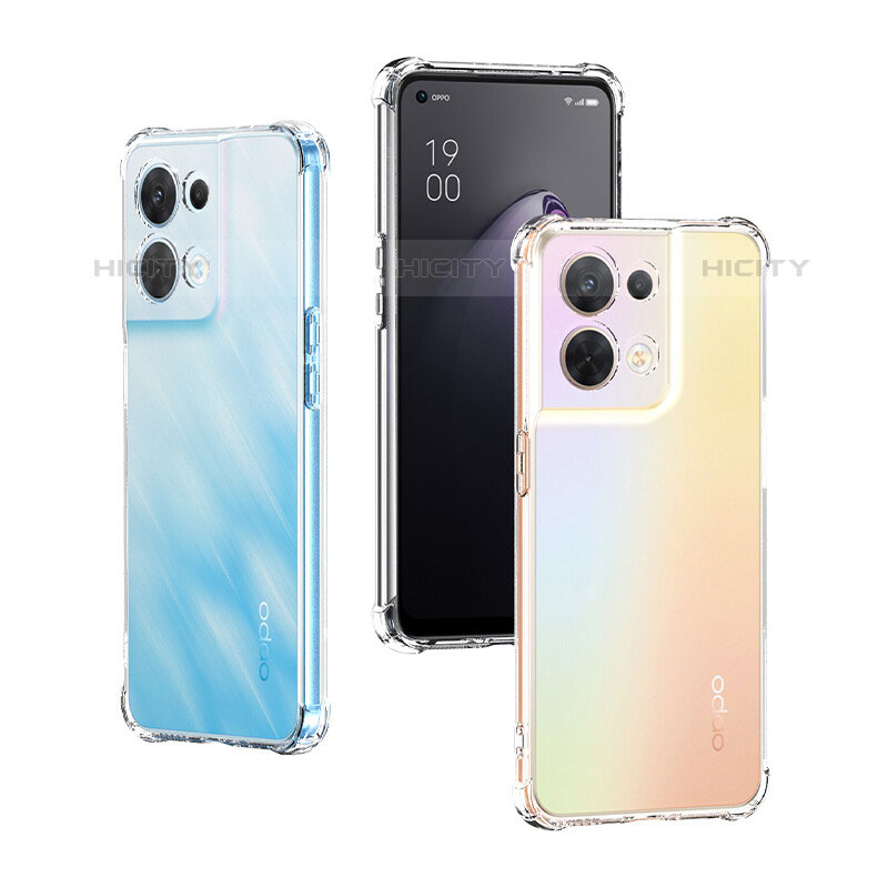 Funda Silicona Ultrafina Transparente T04 para Oppo Reno8 Pro 5G Claro