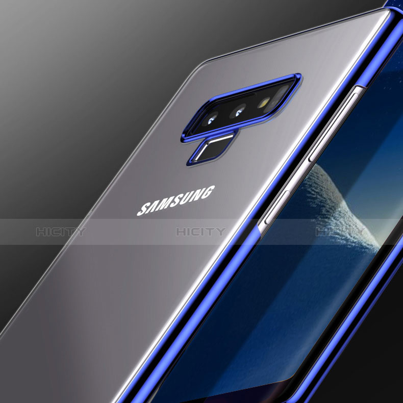 Funda Silicona Ultrafina Transparente T04 para Samsung Galaxy Note 9 Azul