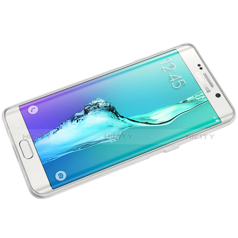 Funda Silicona Ultrafina Transparente T04 para Samsung Galaxy S6 Edge+ Plus SM-G928F Claro