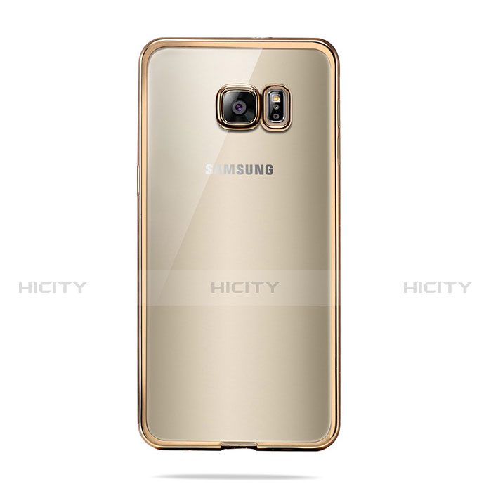 Funda Silicona Ultrafina Transparente T04 para Samsung Galaxy S6 SM-G920 Oro