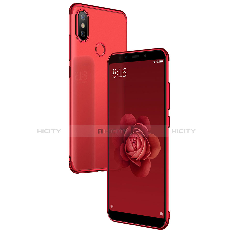 Funda Silicona Ultrafina Transparente T04 para Xiaomi Mi 6X Rojo