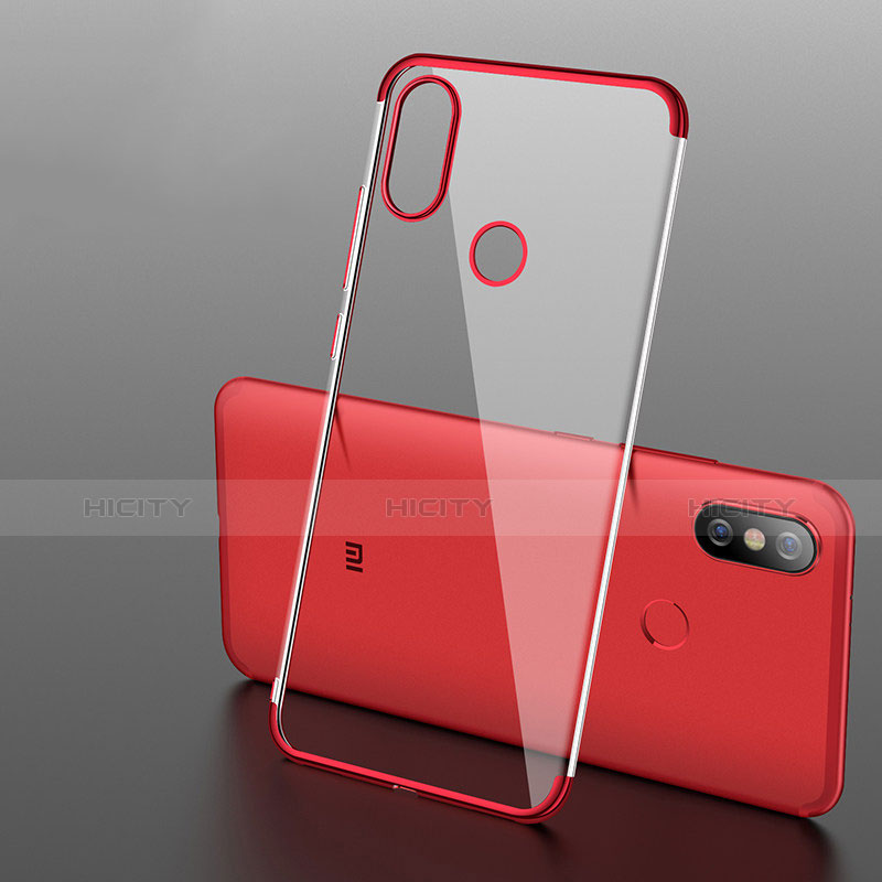 Funda Silicona Ultrafina Transparente T04 para Xiaomi Mi A2 Rojo