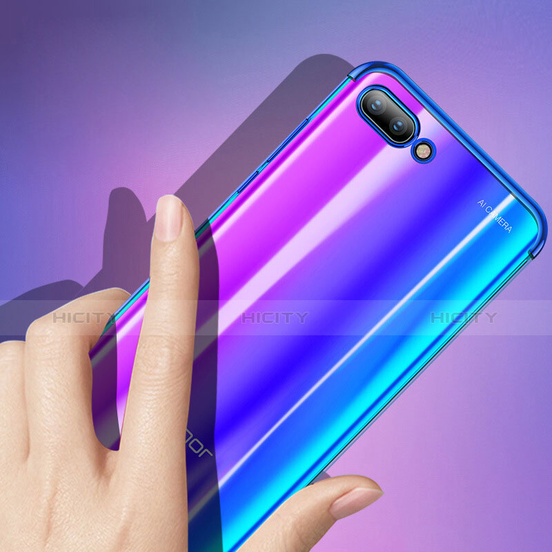 Funda Silicona Ultrafina Transparente T06 para Huawei Honor 10 Azul