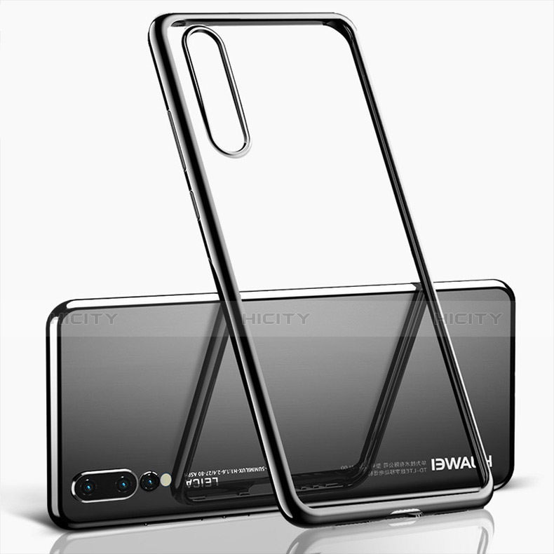 Funda Silicona Ultrafina Transparente T06 para Huawei P20 Pro Negro