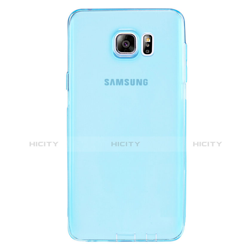 Funda Silicona Ultrafina Transparente T06 para Samsung Galaxy Note 5 N9200 N920 N920F Azul