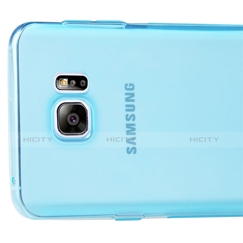 Funda Silicona Ultrafina Transparente T06 para Samsung Galaxy Note 5 N9200 N920 N920F Azul