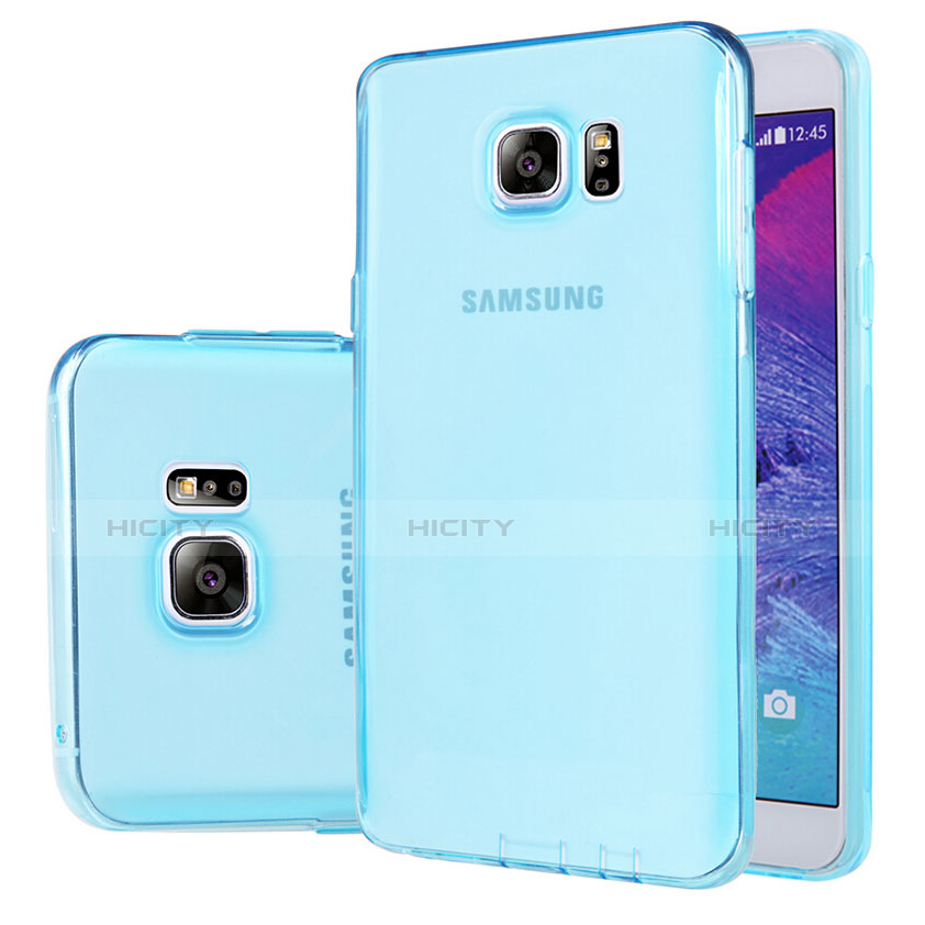 Funda Silicona Ultrafina Transparente T06 para Samsung Galaxy Note 5 N9200 N920 N920F Azul