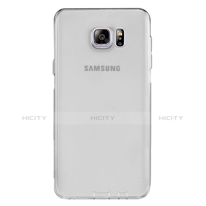 Funda Silicona Ultrafina Transparente T06 para Samsung Galaxy Note 5 N9200 N920 N920F Gris