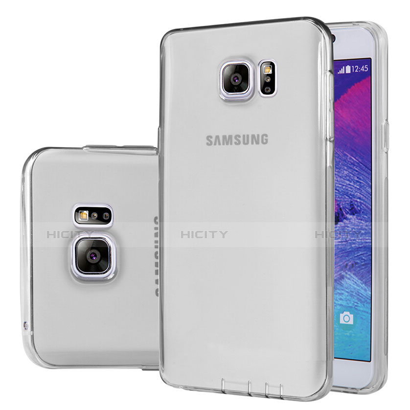 Funda Silicona Ultrafina Transparente T06 para Samsung Galaxy Note 5 N9200 N920 N920F Gris