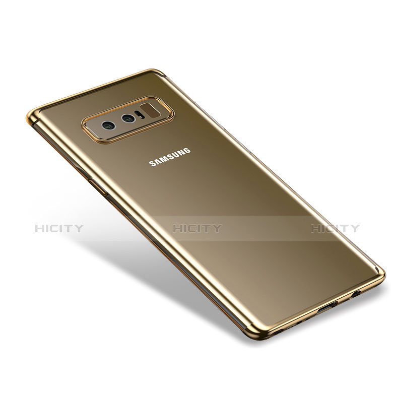 Funda Silicona Ultrafina Transparente T06 para Samsung Galaxy Note 8 Duos N950F Oro