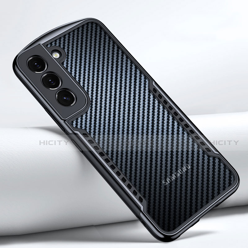 Funda Silicona Ultrafina Transparente T06 para Samsung Galaxy S21 5G Negro