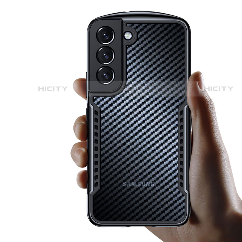 Funda Silicona Ultrafina Transparente T06 para Samsung Galaxy S22 5G Negro