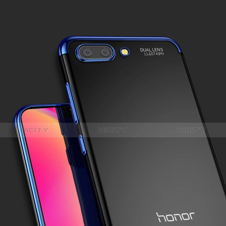 Funda Silicona Ultrafina Transparente T07 para Huawei Honor 10 Azul