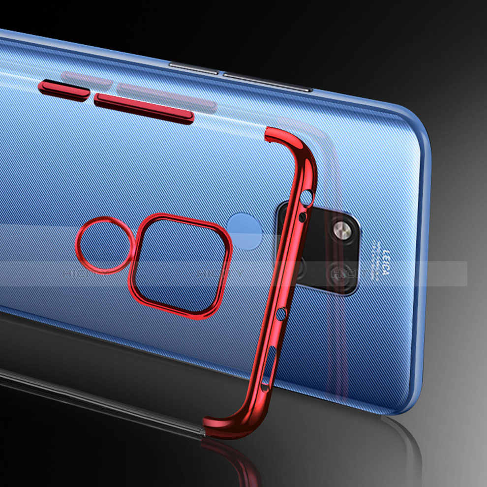 Funda Silicona Ultrafina Transparente T07 para Huawei Mate 20 X 5G Rojo