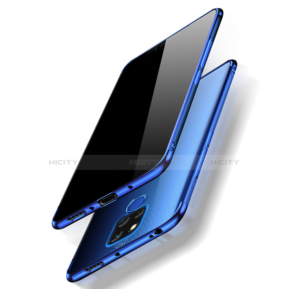 Funda Silicona Ultrafina Transparente T07 para Huawei Mate 20 X Azul
