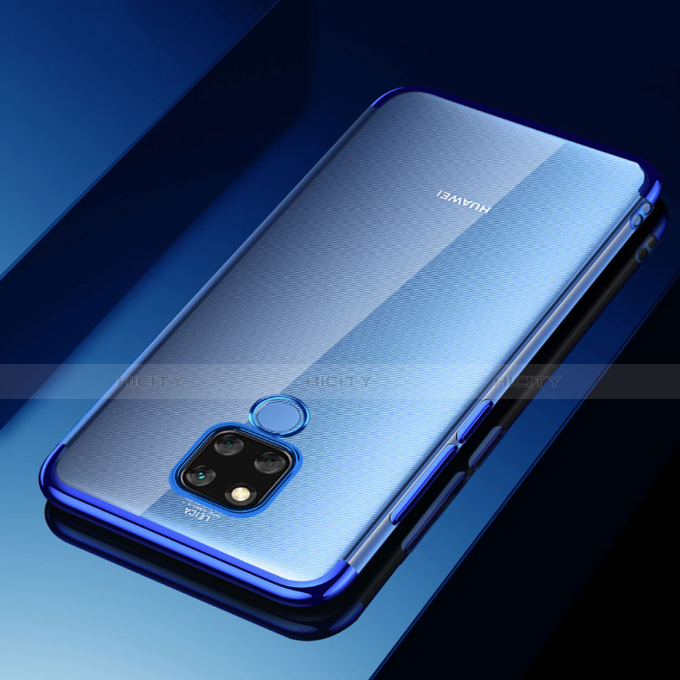 Funda Silicona Ultrafina Transparente T07 para Huawei Mate 20 X Azul