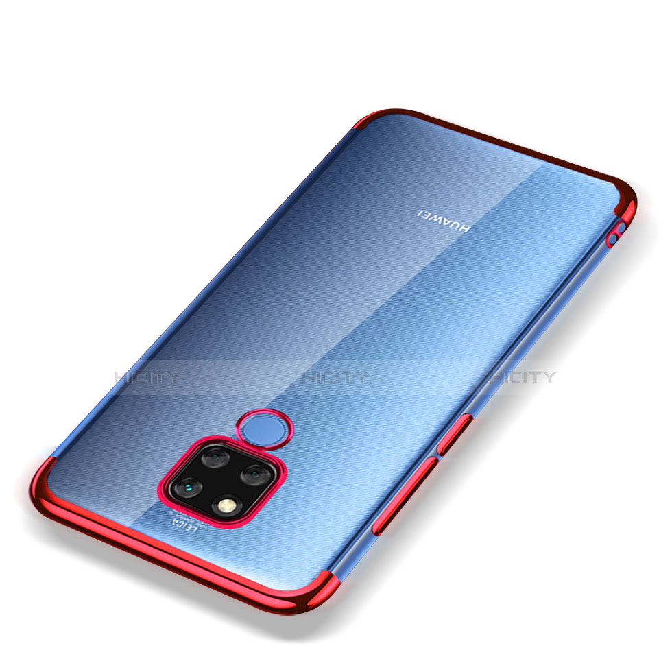 Funda Silicona Ultrafina Transparente T07 para Huawei Mate 20 X Rojo