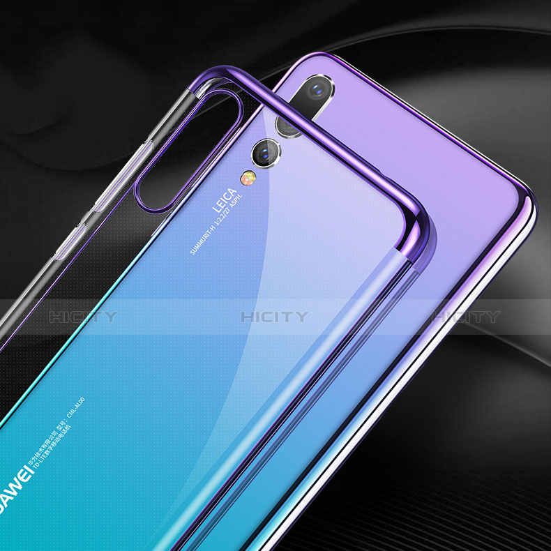 Funda Silicona Ultrafina Transparente T07 para Huawei P20 Pro Morado