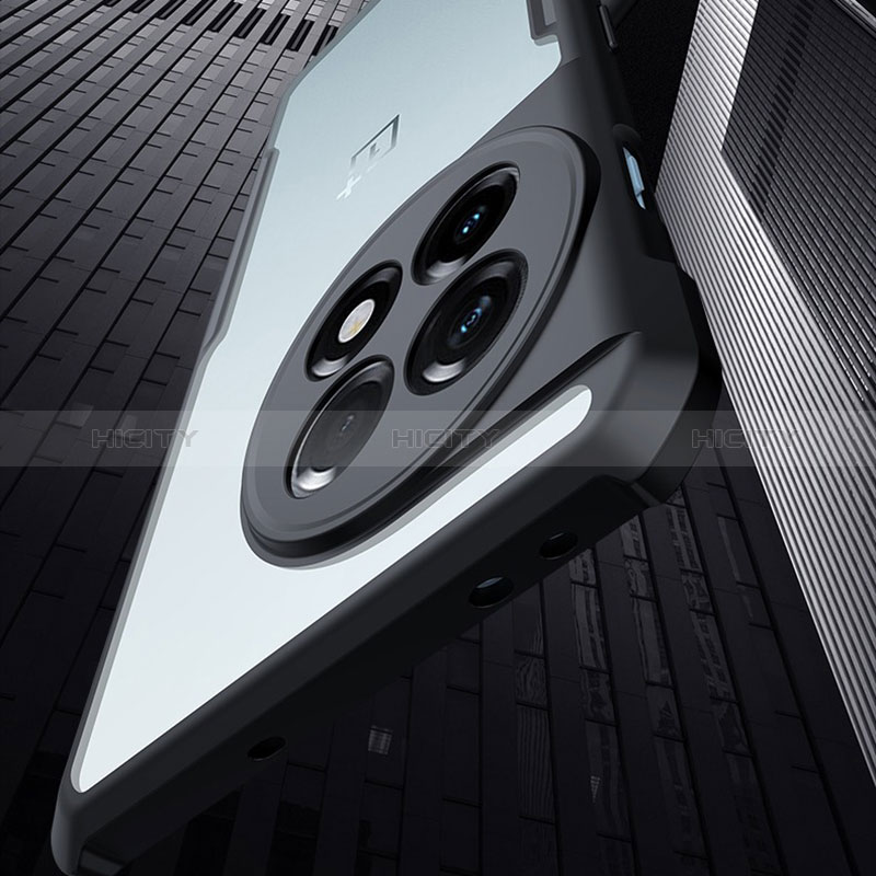 Funda Silicona Ultrafina Transparente T07 para OnePlus 11 5G Negro