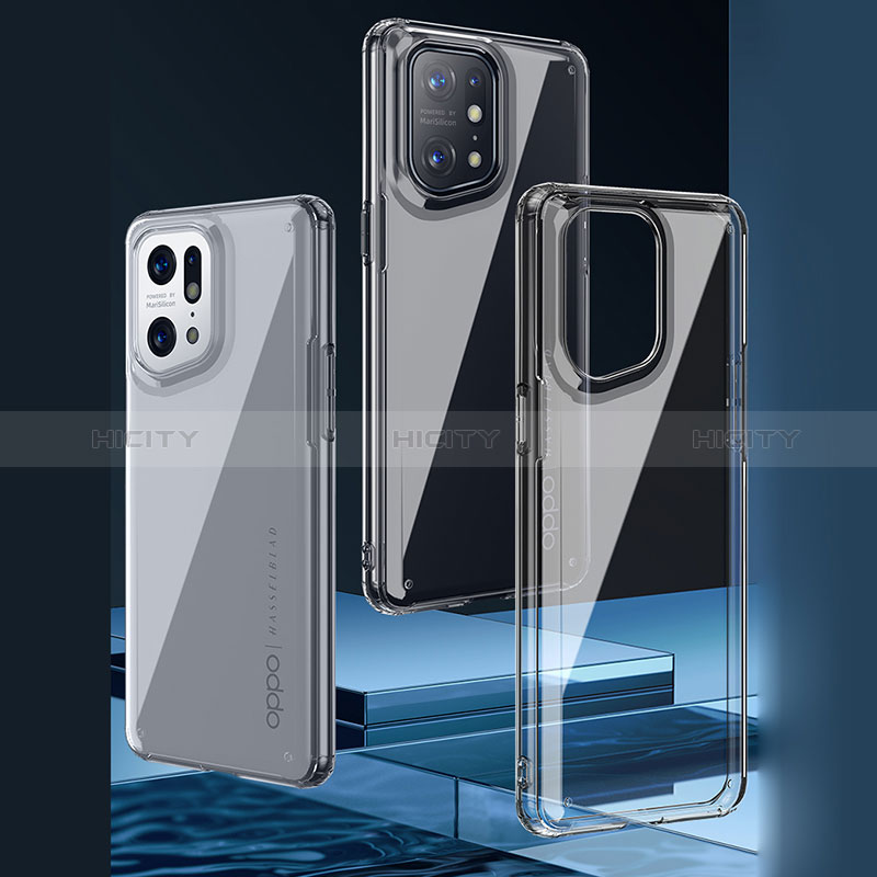 Funda Silicona Ultrafina Transparente T07 para Oppo Find X5 5G Claro