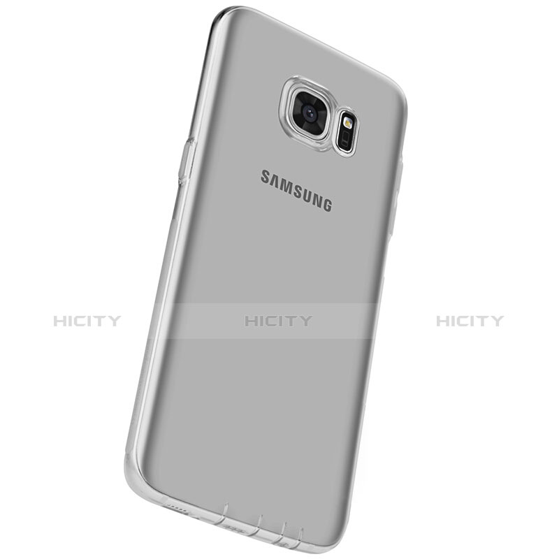 Funda Silicona Ultrafina Transparente T07 para Samsung Galaxy S7 Edge G935F Gris