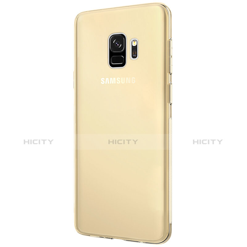 Funda Silicona Ultrafina Transparente T07 para Samsung Galaxy S9 Oro