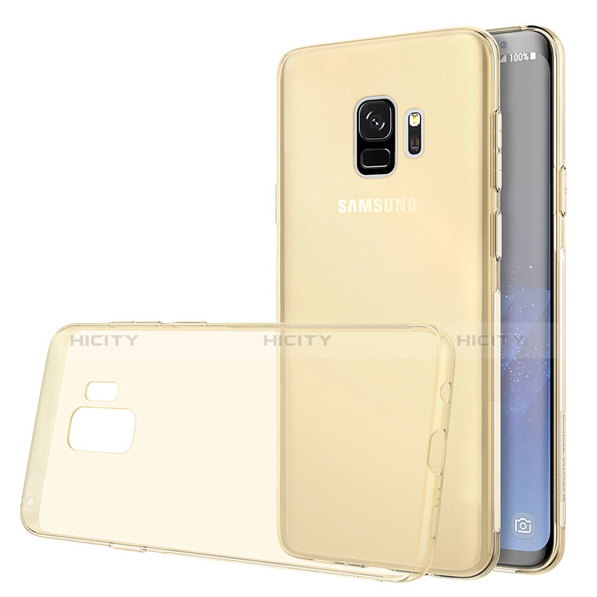 Funda Silicona Ultrafina Transparente T07 para Samsung Galaxy S9 Oro