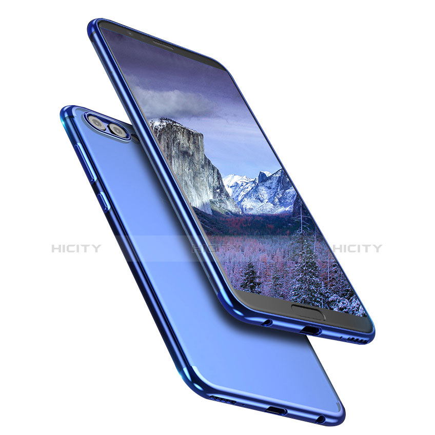Funda Silicona Ultrafina Transparente T09 para Huawei Honor V10 Azul