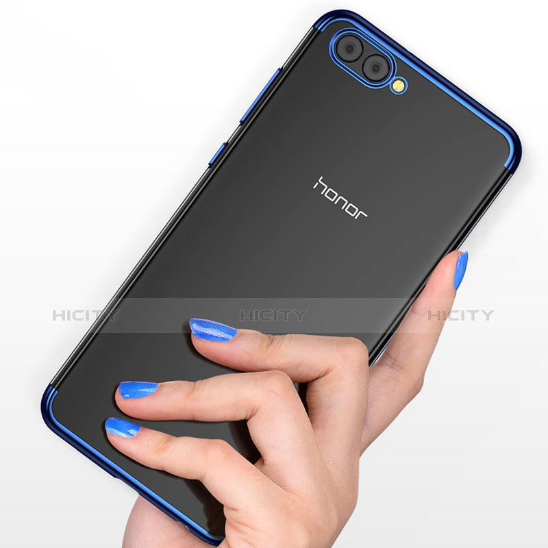 Funda Silicona Ultrafina Transparente T09 para Huawei Honor V10 Azul