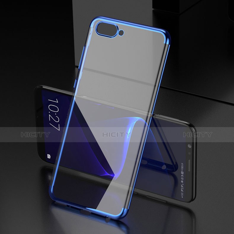 Funda Silicona Ultrafina Transparente T10 para Huawei Honor V10 Azul