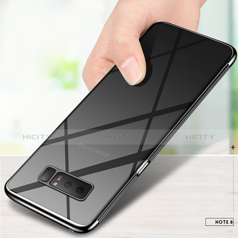 Funda Silicona Ultrafina Transparente T10 para Samsung Galaxy Note 8 Duos N950F Negro