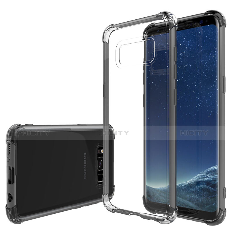 Funda Silicona Ultrafina Transparente T10 para Samsung Galaxy S8 Gris