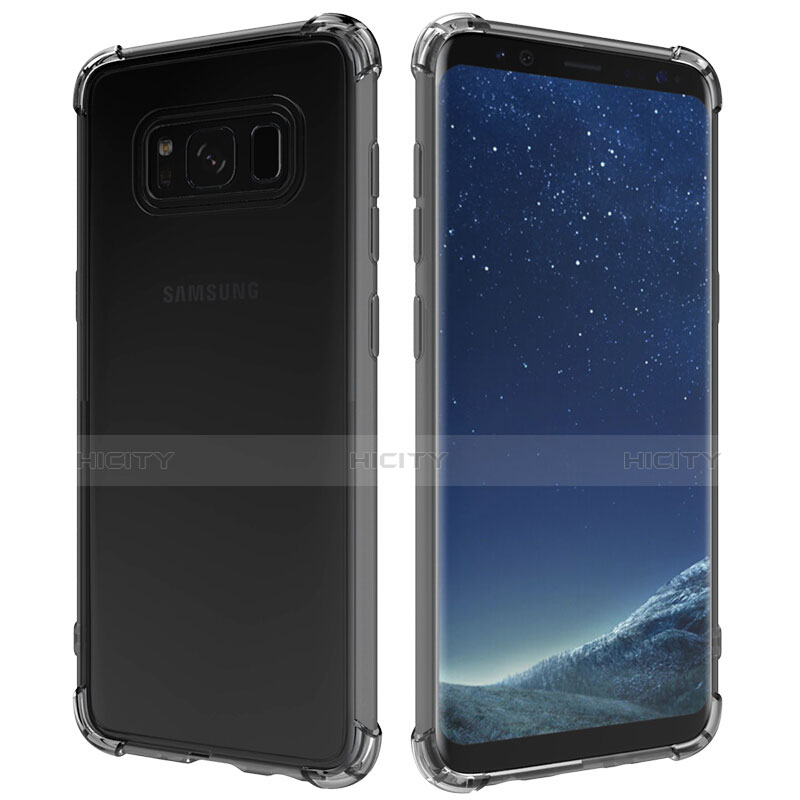 Funda Silicona Ultrafina Transparente T10 para Samsung Galaxy S8 Gris