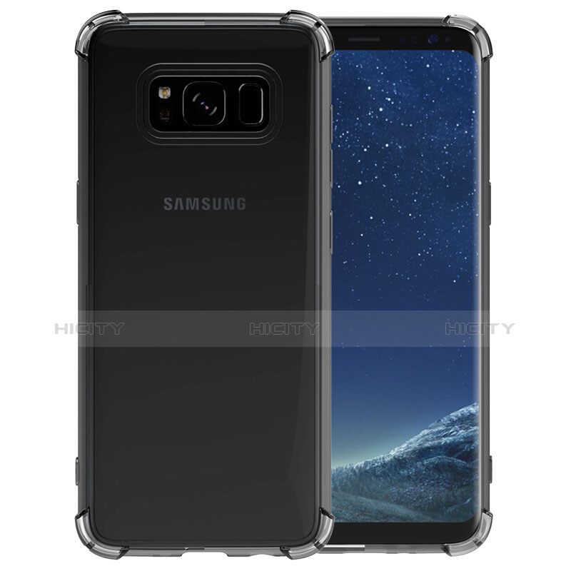 Funda Silicona Ultrafina Transparente T10 para Samsung Galaxy S8 Plus Gris