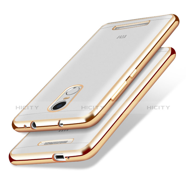 Funda Silicona Ultrafina Transparente T10 para Xiaomi Redmi Note 3 Oro