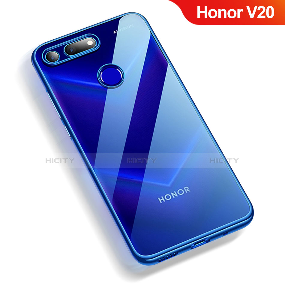 Funda Silicona Ultrafina Transparente T12 para Huawei Honor V20 Azul