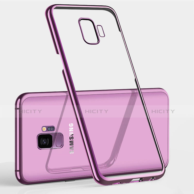 Funda Silicona Ultrafina Transparente T12 para Samsung Galaxy S9 Plus Morado
