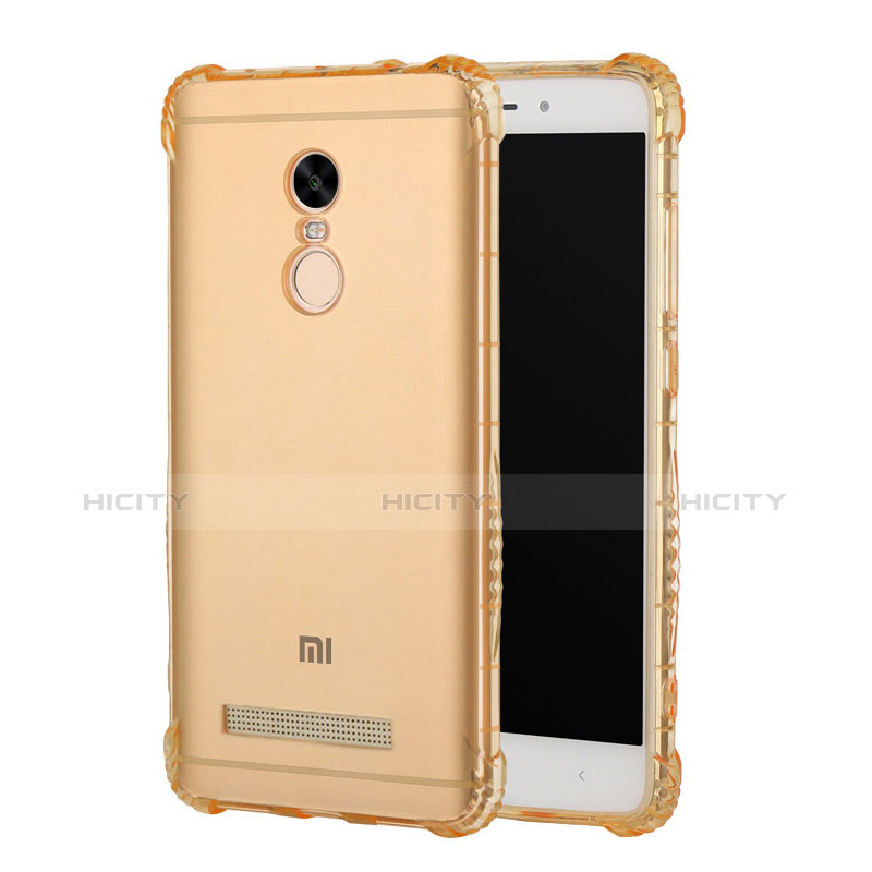 Funda Silicona Ultrafina Transparente T12 para Xiaomi Redmi Note 3 Oro