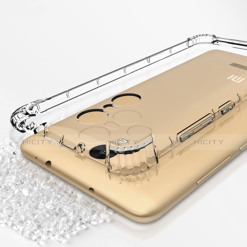 Funda Silicona Ultrafina Transparente T12 para Xiaomi Redmi Note 3 Oro
