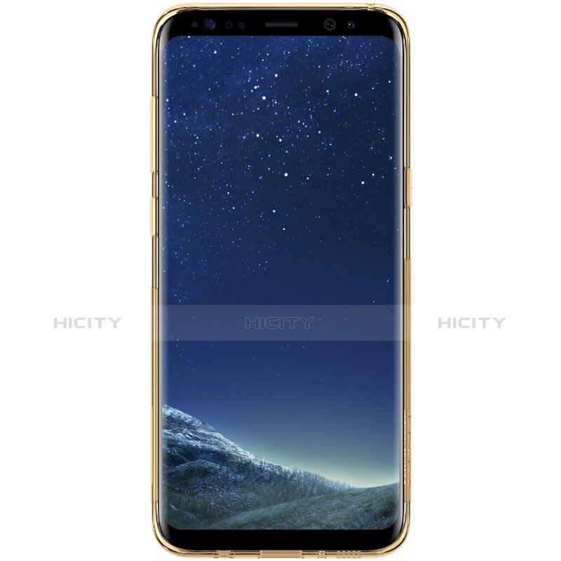 Funda Silicona Ultrafina Transparente T15 para Samsung Galaxy S8 Oro