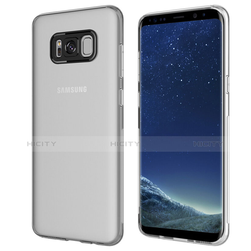 Funda Silicona Ultrafina Transparente T15 para Samsung Galaxy S8 Plus Gris