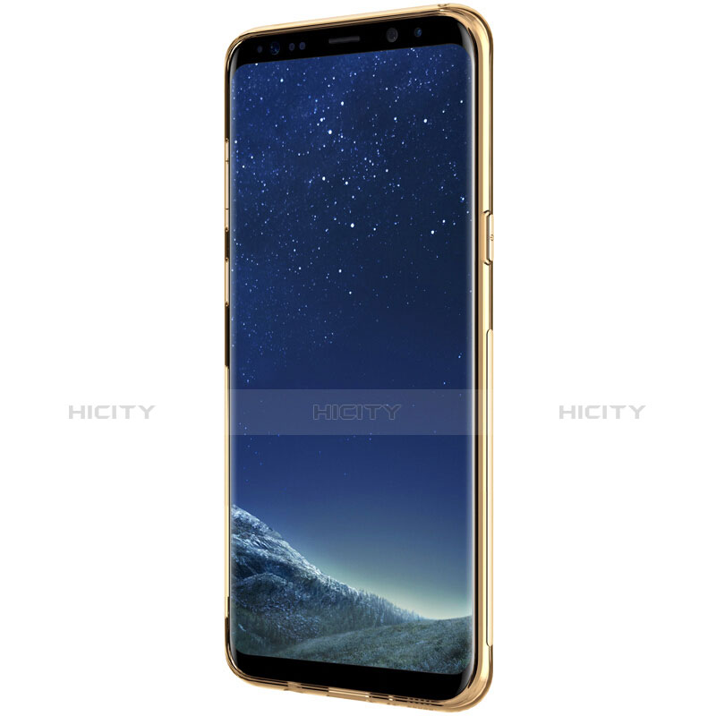 Funda Silicona Ultrafina Transparente T15 para Samsung Galaxy S8 Plus Oro
